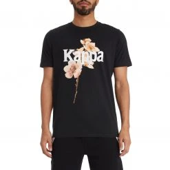 Kappa US Men Authentic Jpn Vissen T-Shirt - Black Smoke