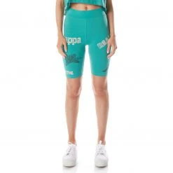 Kappa US Authentic Graphik Teresa Bike Shorts - Teal Women