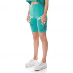 Kappa US Authentic Graphik Teresa Bike Shorts - Teal Women