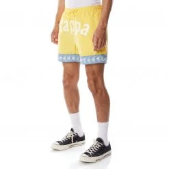 Kappa US Men 222 Banda Calabash 3 Shorts - Yellow Light Blue
