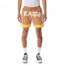 Kappa US 222 Banda Calabash 3 Shorts - Brown Yellow Men