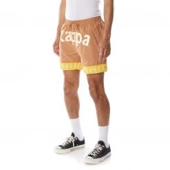 Kappa US 222 Banda Calabash 3 Shorts - Brown Yellow Men