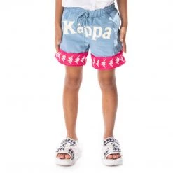 Kappa US Kids 222 Banda Calabash 3 Shorts - Light Blue Pink