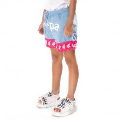 Kappa US Kids 222 Banda Calabash 3 Shorts - Light Blue Pink