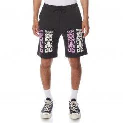 Kappa US Authentic Graphik Tristano Shorts - Black Smoke Violet