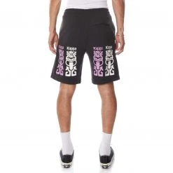 Kappa US Authentic Graphik Tristano Shorts - Black Smoke Violet