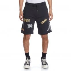 Kappa US Authentic Graphik Tren Shorts - Black Smoke Light Orange