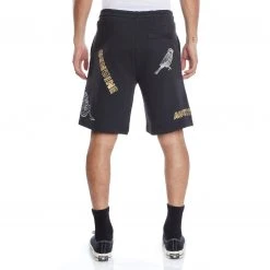 Kappa US Authentic Graphik Tren Shorts - Black Smoke Light Orange