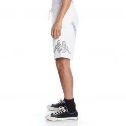Kappa US Authentic Graphik Tren Shorts - White Blue Men