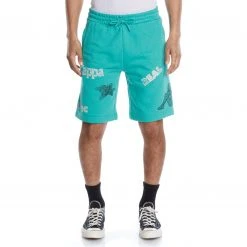 Kappa US Authentic Graphik Tren Shorts - Teal Men