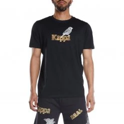 Kappa US Men Authentic Graphik Tino T-Shirt - Black Smoke Light Orange