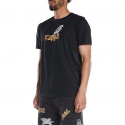 Kappa US Men Authentic Graphik Tino T-Shirt - Black Smoke Light Orange