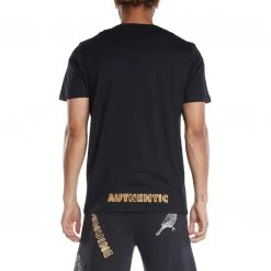 Kappa US Men Authentic Graphik Tino T-Shirt - Black Smoke Light Orange
