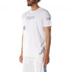 Kappa US Men Authentic Graphik Texan T-Shirt - White Blue