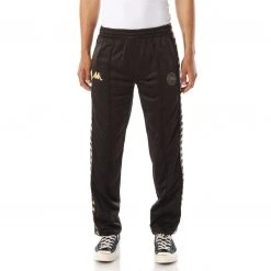 Kappa US Men 222 Banda Flippers Fluri Track Pants - Black Smoke