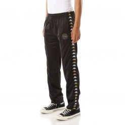 Kappa US Men 222 Banda Flippers Fluri Track Pants - Black Smoke
