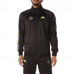 Kappa US 222 Banda Flippers Firmio Track Jacket - Black Smoke Men