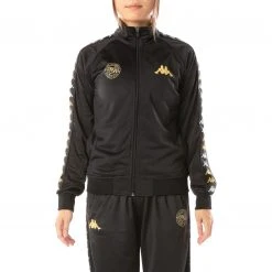 Kappa US Women 222 Banda Flippers Flako Track Jacket - Black Smoke