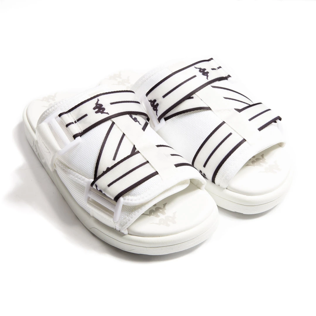Kappa US Authentic Jpn Mitel Sandals - White Black 5 Kappa US Authentic Jpn Mitel Sandals - White Black