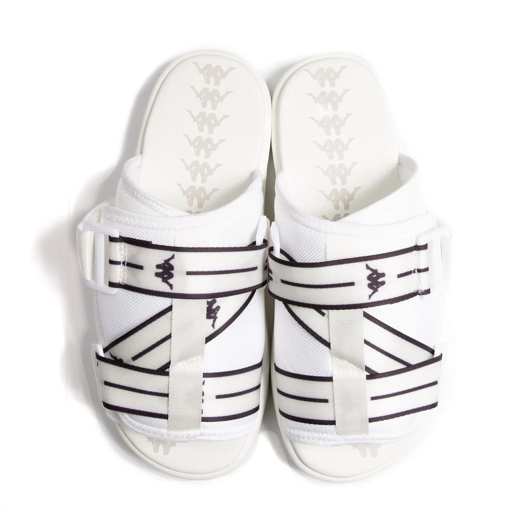 Kappa US Authentic Jpn Mitel Sandals - White Black 4 Kappa US Authentic Jpn Mitel Sandals - White Black
